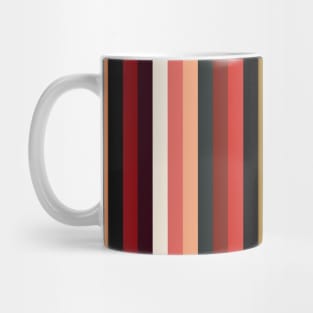 Autumn Color Rainbow Stripes Mug